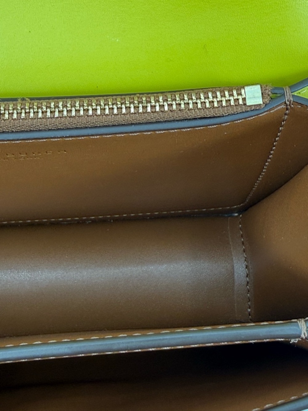 Tory Burch Eleanor Small Convertible Lime Green Leather Crossbody Shoulder Bag - Picture 8 of 17